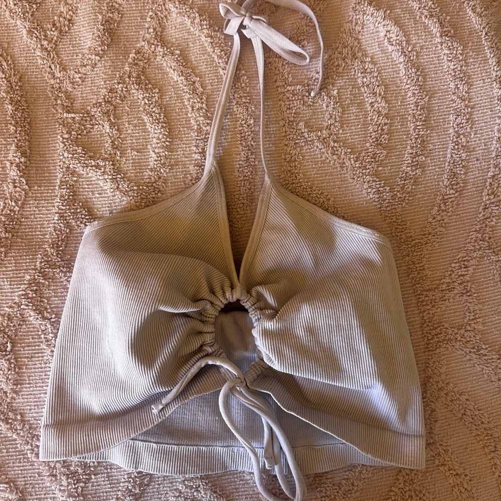 Stylish Gray Halter Top